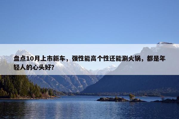 盘点10月上市新车，强性能高个性还能涮火锅，都是年轻人的心头好？