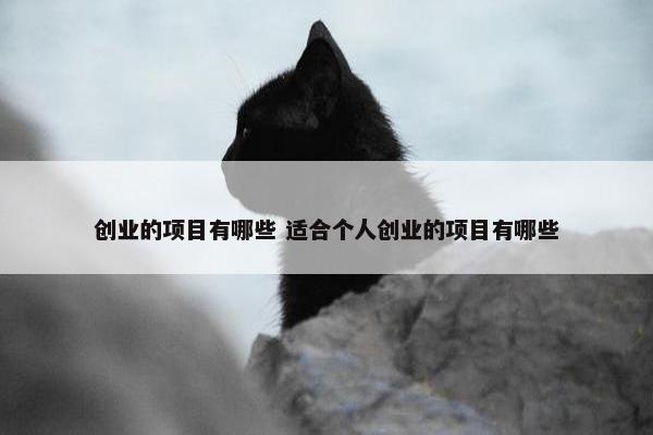 创业的项目有哪些 适合个人创业的项目有哪些