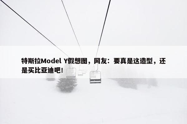 特斯拉Model Y假想图，网友：要真是这造型，还是买比亚迪吧！