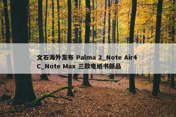 文石海外发布 Palma 2_Note Air4 C_Note Max 三款电纸书新品