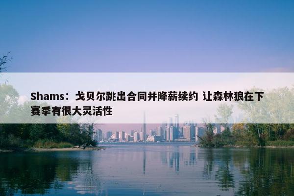 Shams：戈贝尔跳出合同并降薪续约 让森林狼在下赛季有很大灵活性