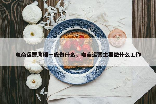 电商运营助理一般做什么，电商运营主要做什么工作