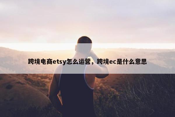 跨境电商etsy怎么运营，跨境ec是什么意思