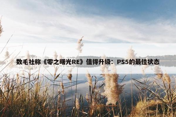 数毛社称《零之曙光RE》值得升级：PS5的最佳状态