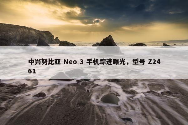 中兴努比亚 Neo 3 手机踪迹曝光，型号 Z2461