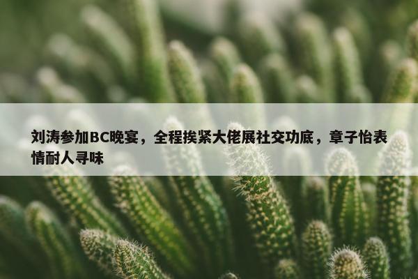 刘涛参加BC晚宴，全程挨紧大佬展社交功底，章子怡表情耐人寻味