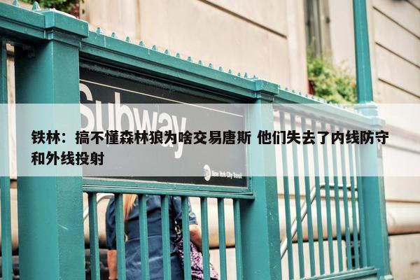 铁林：搞不懂森林狼为啥交易唐斯 他们失去了内线防守和外线投射