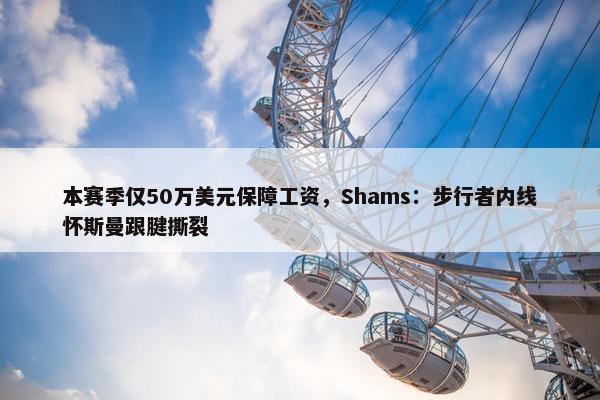 本赛季仅50万美元保障工资，Shams：步行者内线怀斯曼跟腱撕裂