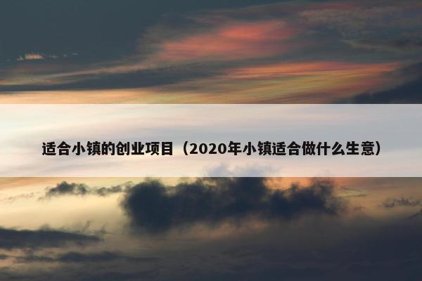 适合小镇的创业项目（2020年小镇适合做什么生意）