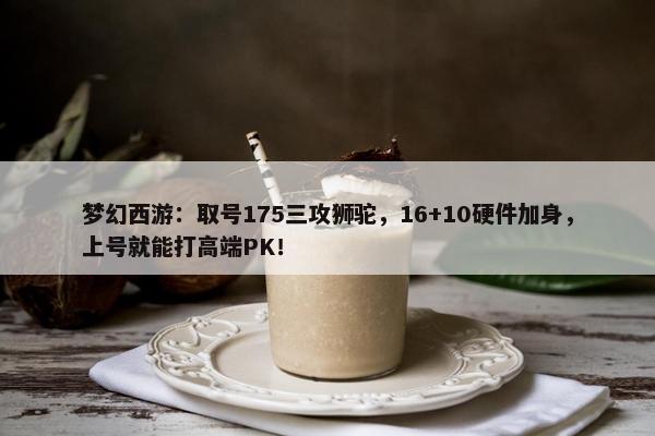 梦幻西游：取号175三攻狮驼，16+10硬件加身，上号就能打高端PK！