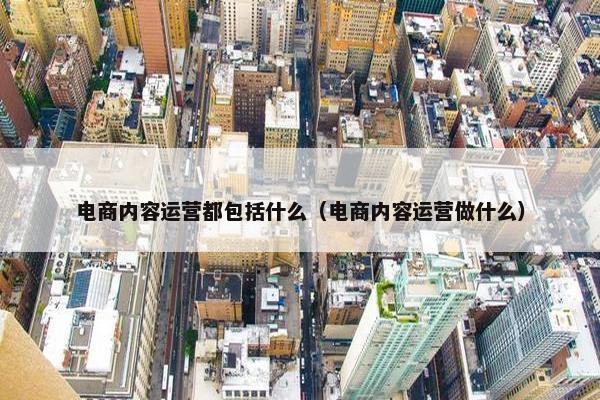 电商内容运营都包括什么（电商内容运营做什么）