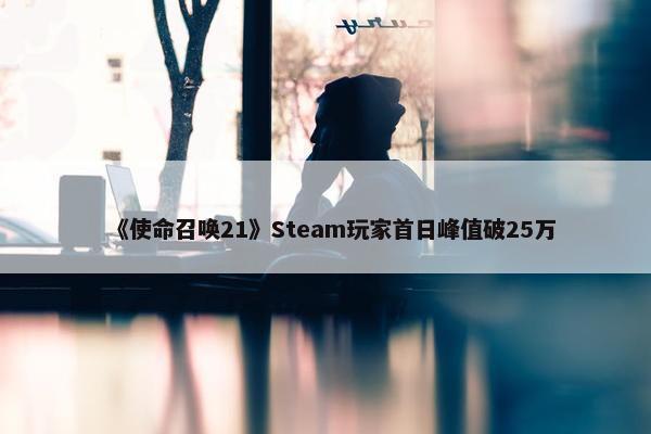 《使命召唤21》Steam玩家首日峰值破25万