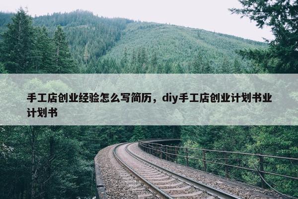 手工店创业经验怎么写简历，diy手工店创业计划书业计划书