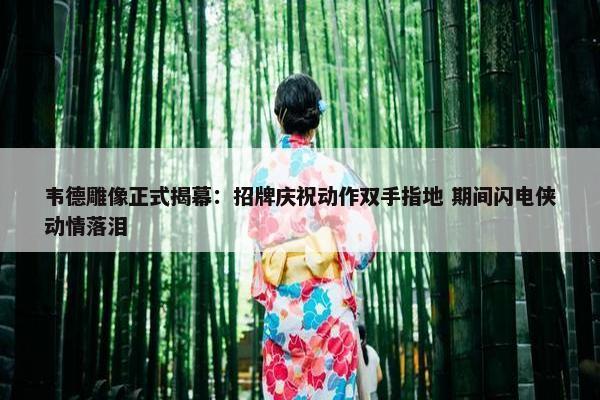 韦德雕像正式揭幕：招牌庆祝动作双手指地 期间闪电侠动情落泪