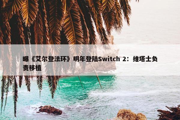 曝《艾尔登法环》明年登陆Switch 2：维塔士负责移植