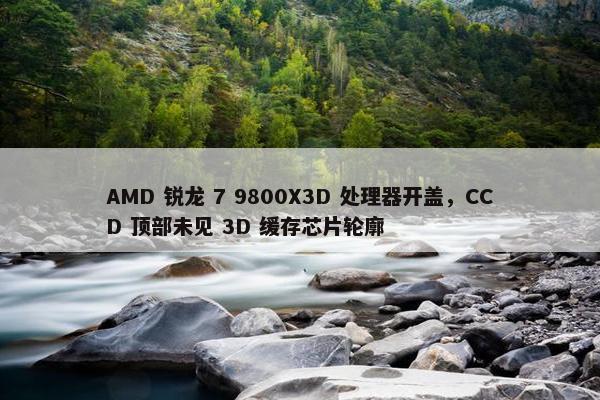 AMD 锐龙 7 9800X3D 处理器开盖，CCD 顶部未见 3D 缓存芯片轮廓