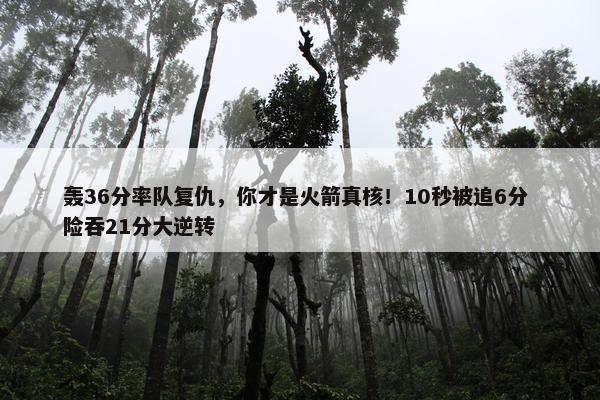 轰36分率队复仇，你才是火箭真核！10秒被追6分 险吞21分大逆转