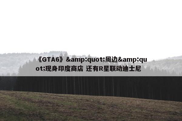 《GTA6》&quot;周边&quot;现身印度商店 还有R星联动迪士尼