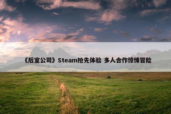 《后室公司》Steam抢先体验 多人合作惊悚冒险