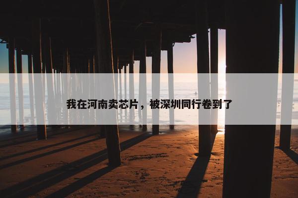 我在河南卖芯片，被深圳同行卷到了