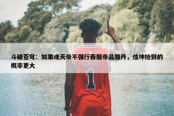 斗破苍穹：如果魂天帝不强行吞服帝品雏丹，烛坤抢到的概率更大