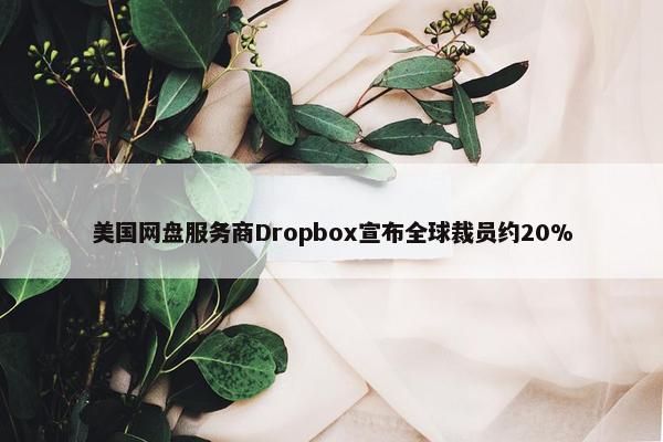 美国网盘服务商Dropbox宣布全球裁员约20%