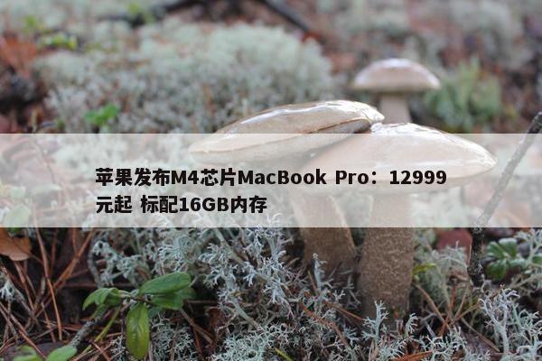 苹果发布M4芯片MacBook Pro：12999元起 标配16GB内存