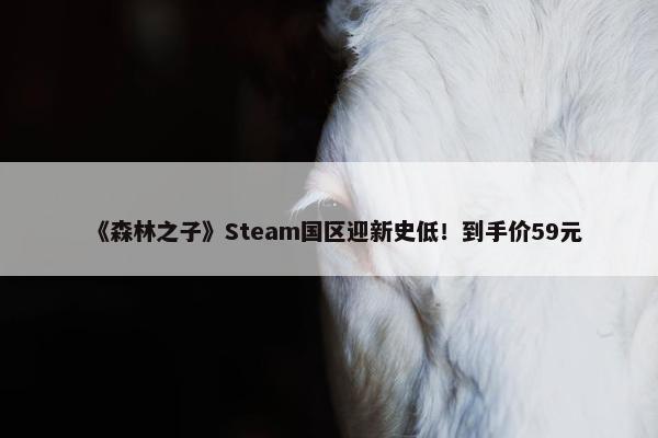 《森林之子》Steam国区迎新史低！到手价59元