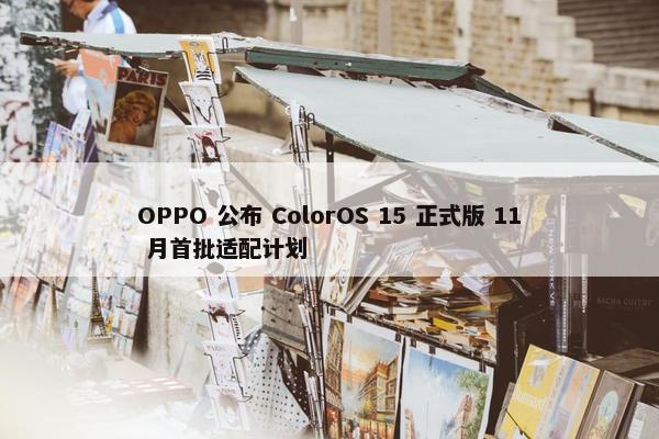 OPPO 公布 ColorOS 15 正式版 11 月首批适配计划