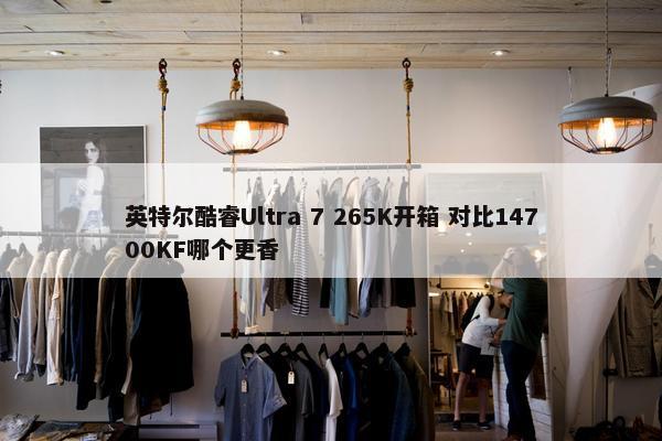 英特尔酷睿Ultra 7 265K开箱 对比14700KF哪个更香