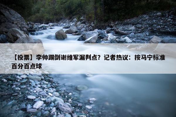 【投票】李帅踢倒谢维军漏判点？记者热议：按马宁标准百分百点球