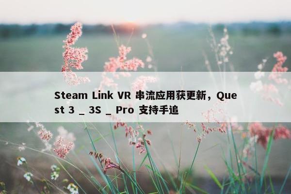 Steam Link VR 串流应用获更新，Quest 3 _ 3S _ Pro 支持手追