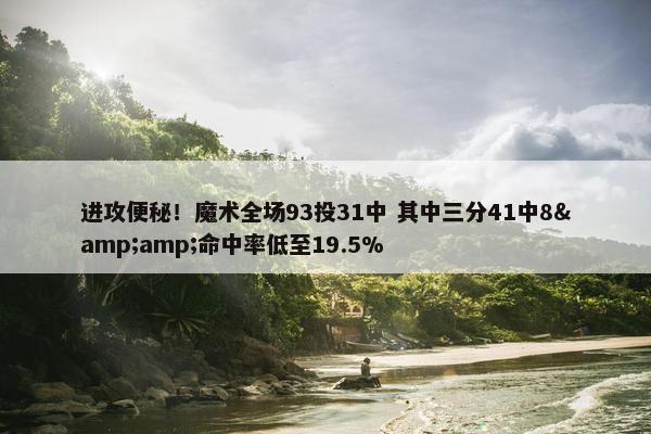 进攻便秘！魔术全场93投31中 其中三分41中8&amp;命中率低至19.5%