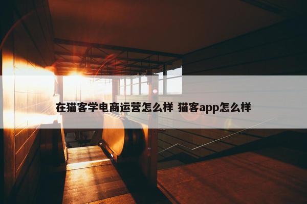 在猫客学电商运营怎么样 猫客app怎么样