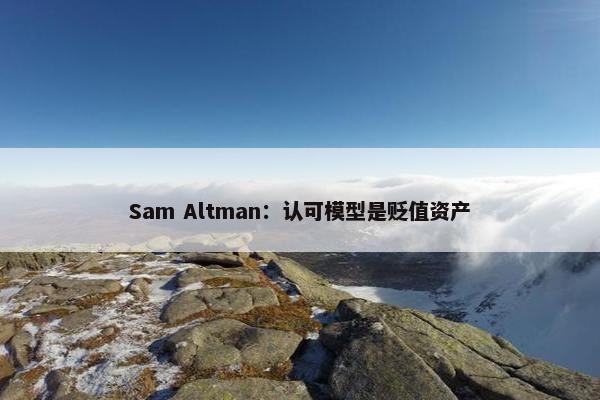 Sam Altman：认可模型是贬值资产