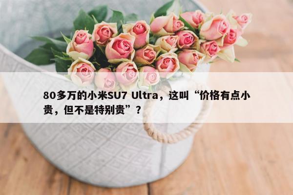 80多万的小米SU7 Ultra，这叫“价格有点小贵，但不是特别贵”？