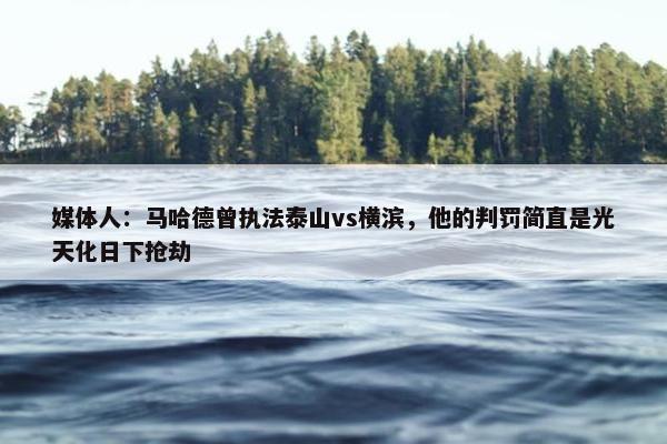 媒体人：马哈德曾执法泰山vs横滨，他的判罚简直是光天化日下抢劫