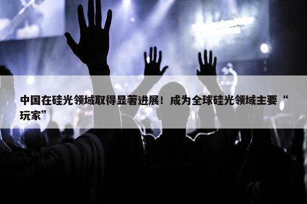 中国在硅光领域取得显著进展！成为全球硅光领域主要“玩家”