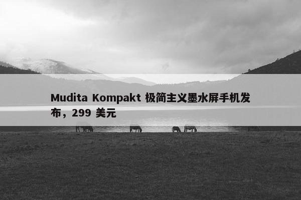 Mudita Kompakt 极简主义墨水屏手机发布，299 美元