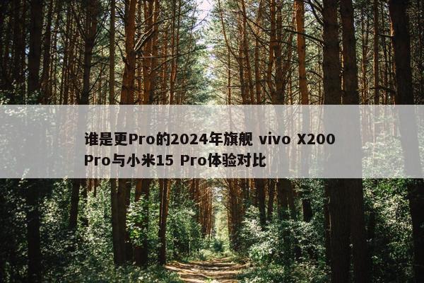 谁是更Pro的2024年旗舰 vivo X200 Pro与小米15 Pro体验对比