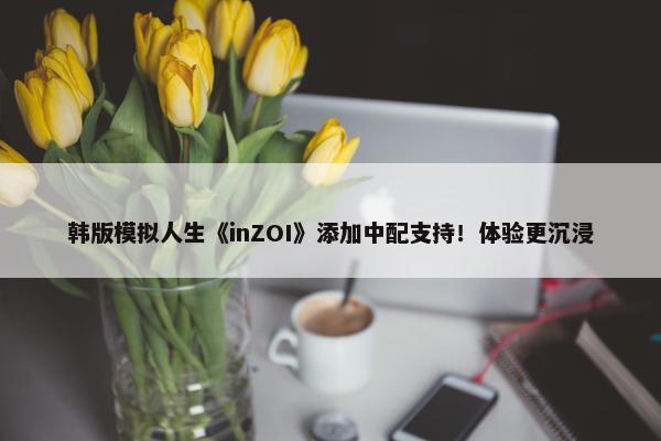 韩版模拟人生《inZOI》添加中配支持！体验更沉浸