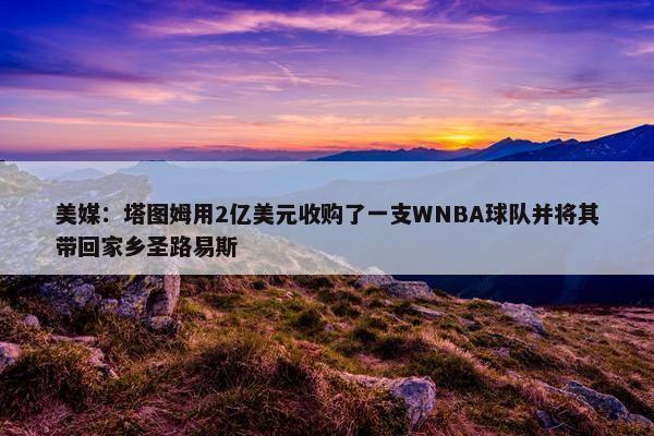 美媒：塔图姆用2亿美元收购了一支WNBA球队并将其带回家乡圣路易斯