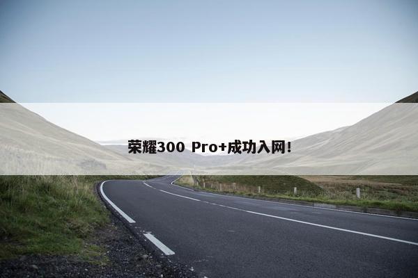 荣耀300 Pro+成功入网！