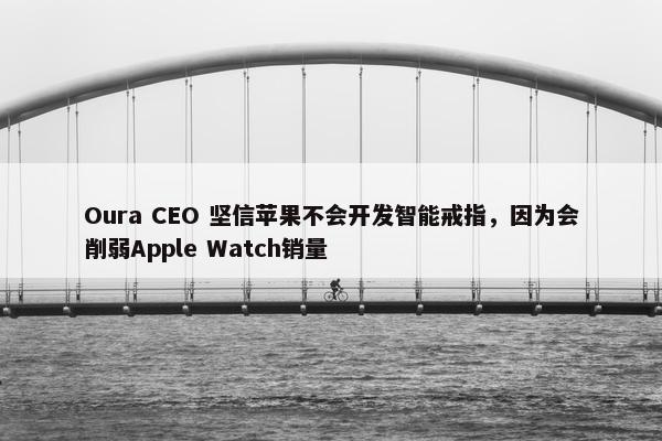 Oura CEO 坚信苹果不会开发智能戒指，因为会削弱Apple Watch销量