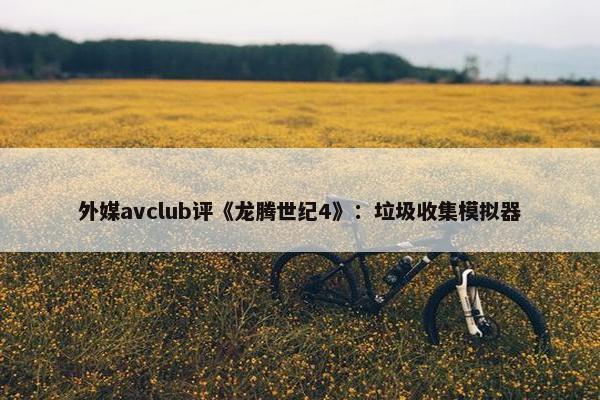 外媒avclub评《龙腾世纪4》：垃圾收集模拟器