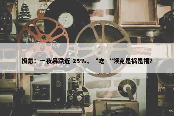 极氪：一夜暴跌近 25%，“吃 “领克是祸是福？