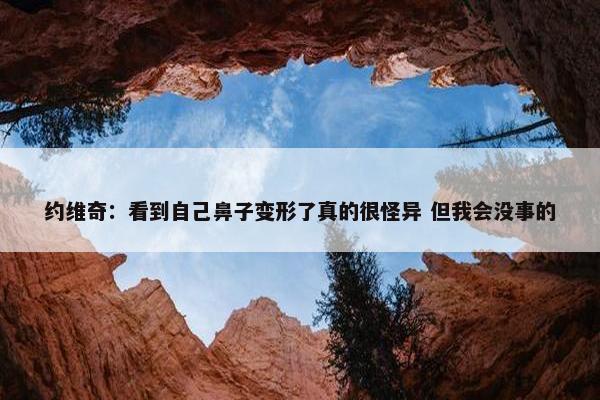 约维奇：看到自己鼻子变形了真的很怪异 但我会没事的