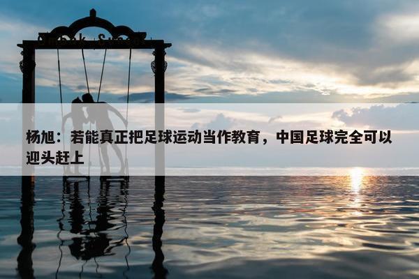 杨旭：若能真正把足球运动当作教育，中国足球完全可以迎头赶上