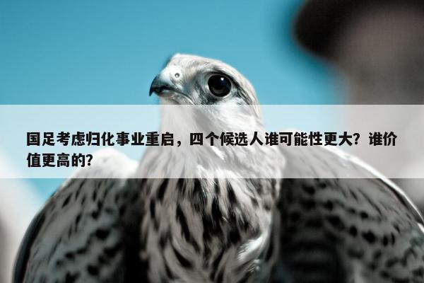 国足考虑归化事业重启，四个候选人谁可能性更大？谁价值更高的？