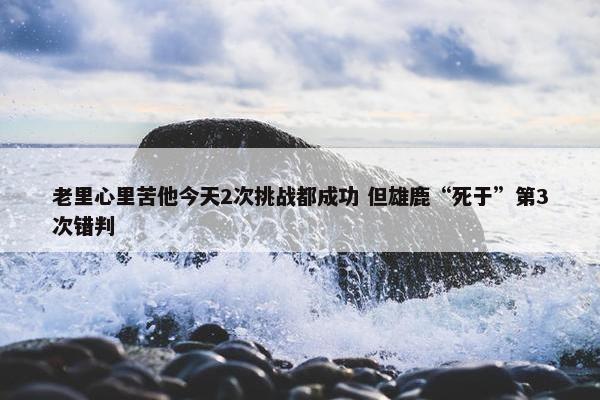 老里心里苦他今天2次挑战都成功 但雄鹿“死于”第3次错判